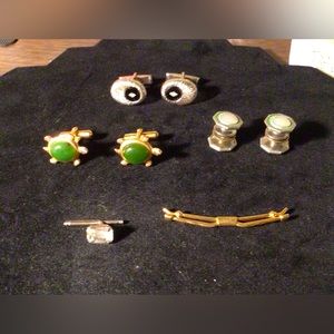 Lot of 5 Cufflinks/Tie Bar Vintage
